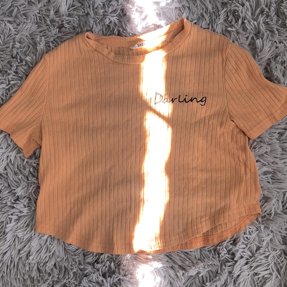 Orange youth darling crop tee